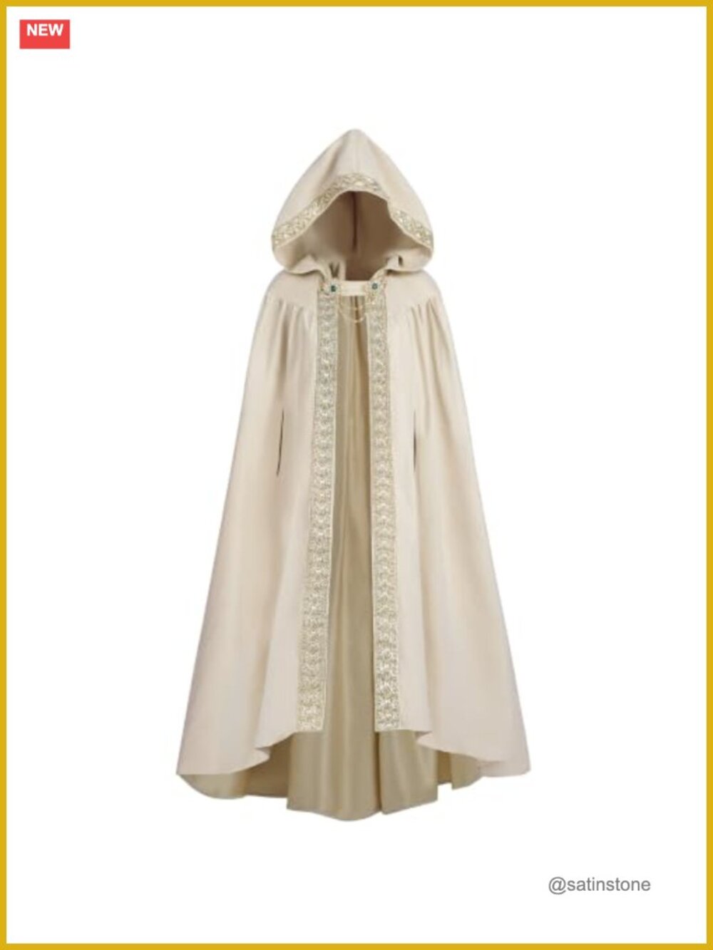Hooded Cloak Suede Medieval Renaissance Cape High Low Hem